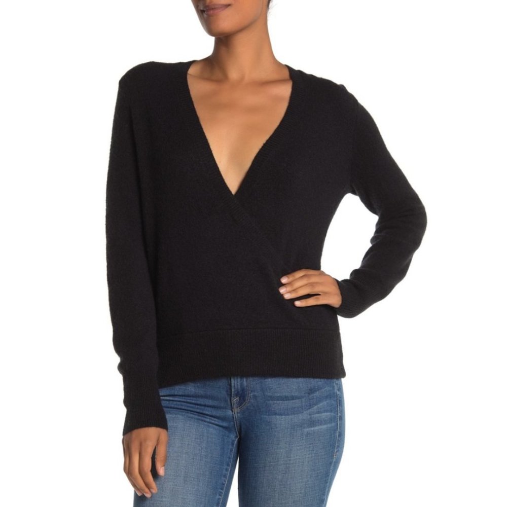 Madewell Wrap-Front Pullover Sweater (XL)